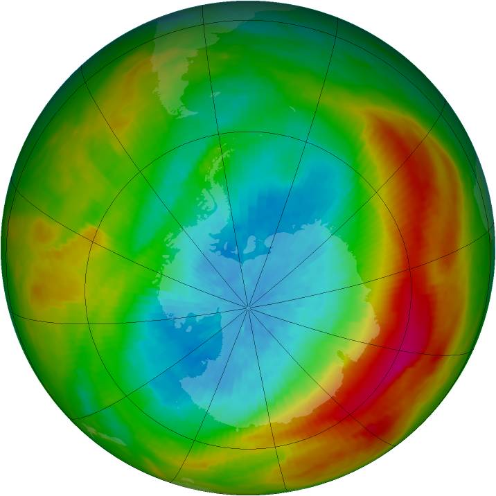 南极上空臭氧层（图片来源于网络）