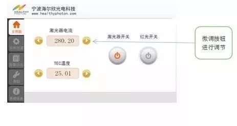 量子级联激光发射头出光后，QC750驱动器界面